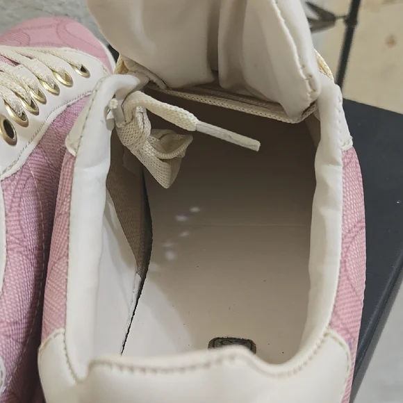 Coach Pink and White Women's Sneakers - Picture 3 of 4